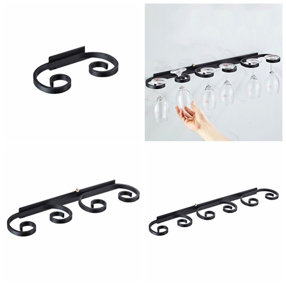 

Wall Mount Wine Glass Rack Hanging Wine Cup Shelf Wine Cup Holder Wine Glass Storage
