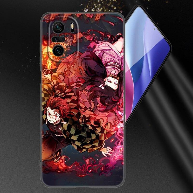Anime Demon Slayer Kamado Tanjirou Phone Case For Xiaomi Mi POCO X3 NFC GT M4 M3 12 11T 10T Pro A3 11 Lite NE 5G 12X 11i F3