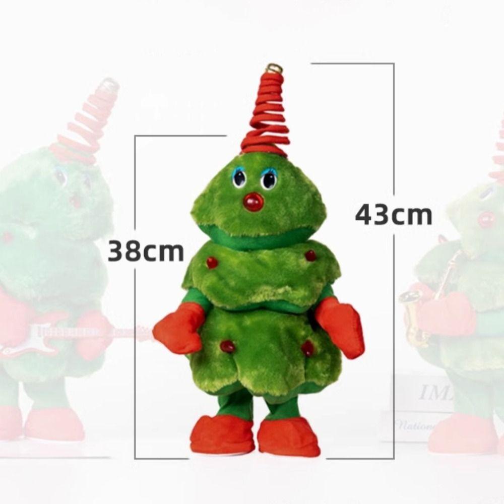 Snowman Elk 35cm Size Electric Dancing Christmas Tree Swinging Glowing Christmas Singing Funny Gifts