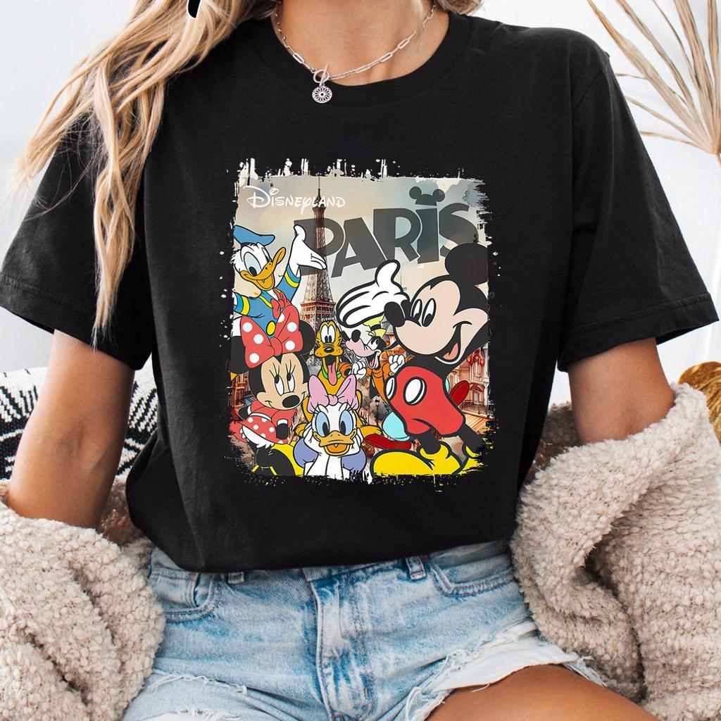 New Cute Cartoon Mickey Mouse Donald Duck Graphic Print High Quality Unisexs and WoUnisex Short Sleeve Loose Casual TShirts