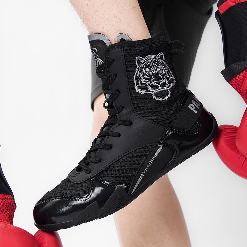 Unisex Boksschoenen Antislip Worstelen Vechten Boksschoenen Heren Rijlaarzen Motorlaarzen Dames Worstelwedstrijdschoenen