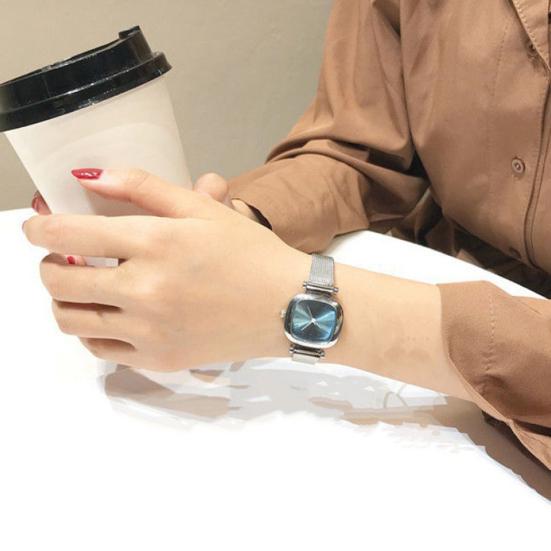 Women Dress Watch Square Dial Adjustable Steel Strap Quartz Movement Female Classic Formal Business Casual Bracelet Wristwatch Fashion Jewelry