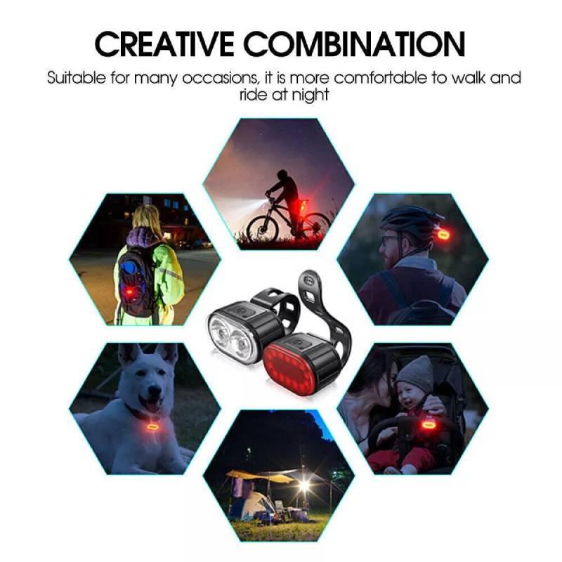 Night Mountain Cycling Bike Lights High Performance Bicycle Front Rear Lamp