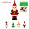 DIY Christmas Button Ornament Making Set Christmas Snowman/Santa/Angel Handmade DIY Button Snowman Ornament
