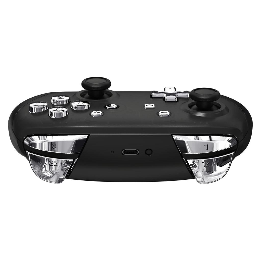 Full Set Buttons for eXtremeRate Switch Pro ABXY ZR ZL L R Buttons for Pro Controller Switch Controller Not Included (metallic Chrome) Controller,