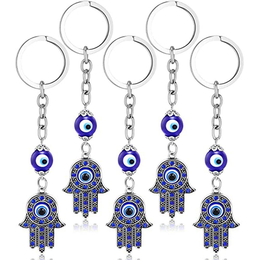 Car Keyrings Amulet Good Luck Key Holder Protection Charm Hamsa Keychain Fatima Hand Evil Eye