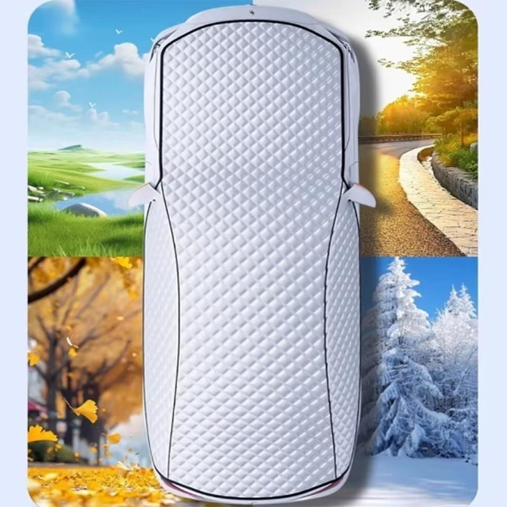 Thick Anti-Tear Windshield Sun Shade Waterproof Half Vehicle Cover Half Car Snow Cover Crossover