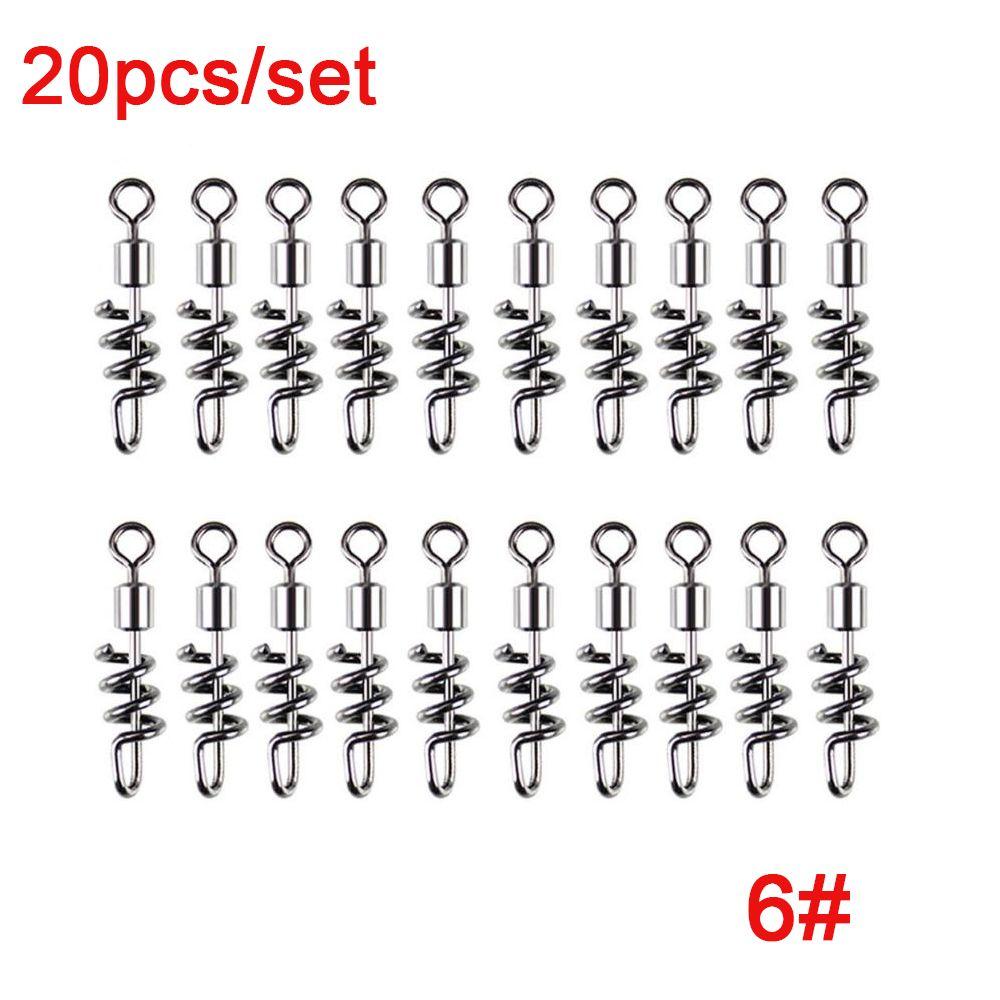 Steel Spiral Hook Connecting Bearing Barrel Heavy Duty Ball Fishing Rolling Swivel Connector