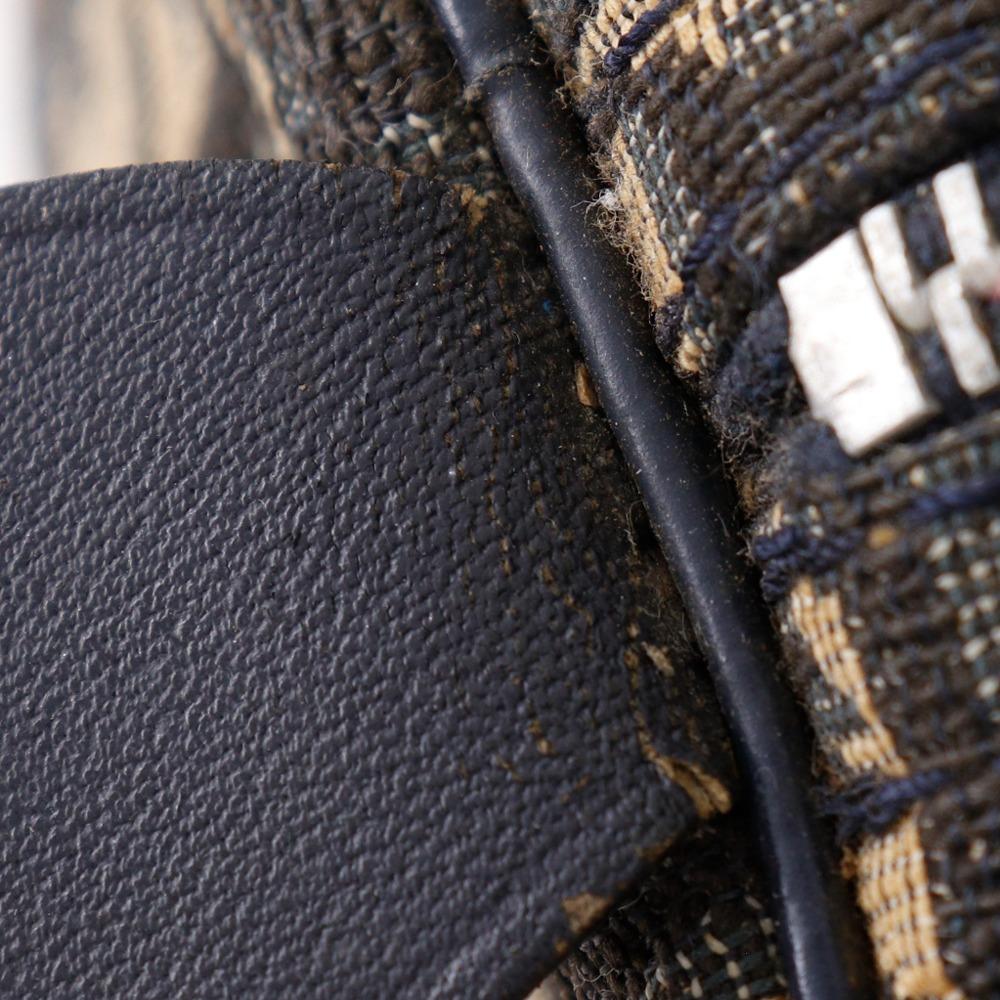 Dior Trotter Boston Bag Mini Boston Vintage Beige Canvas Unisex Used