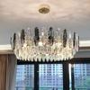 New living room chandelier 2024 round dining room led crystal lamp bedroom chandelier home decoration indoor lighting