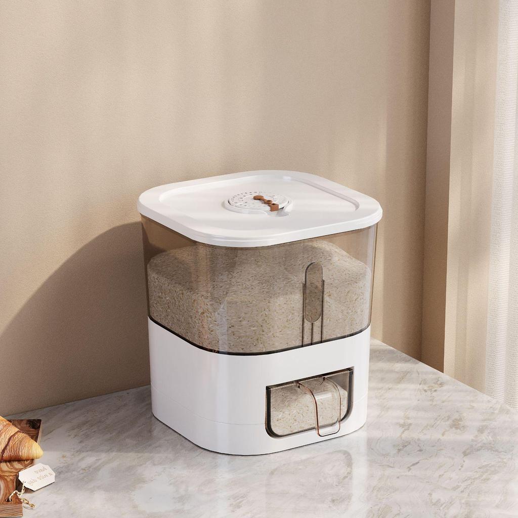 2025 Model Airtight Rice Storage Container: Moisture & Insect-Proof, Flour Barrel, Home Use