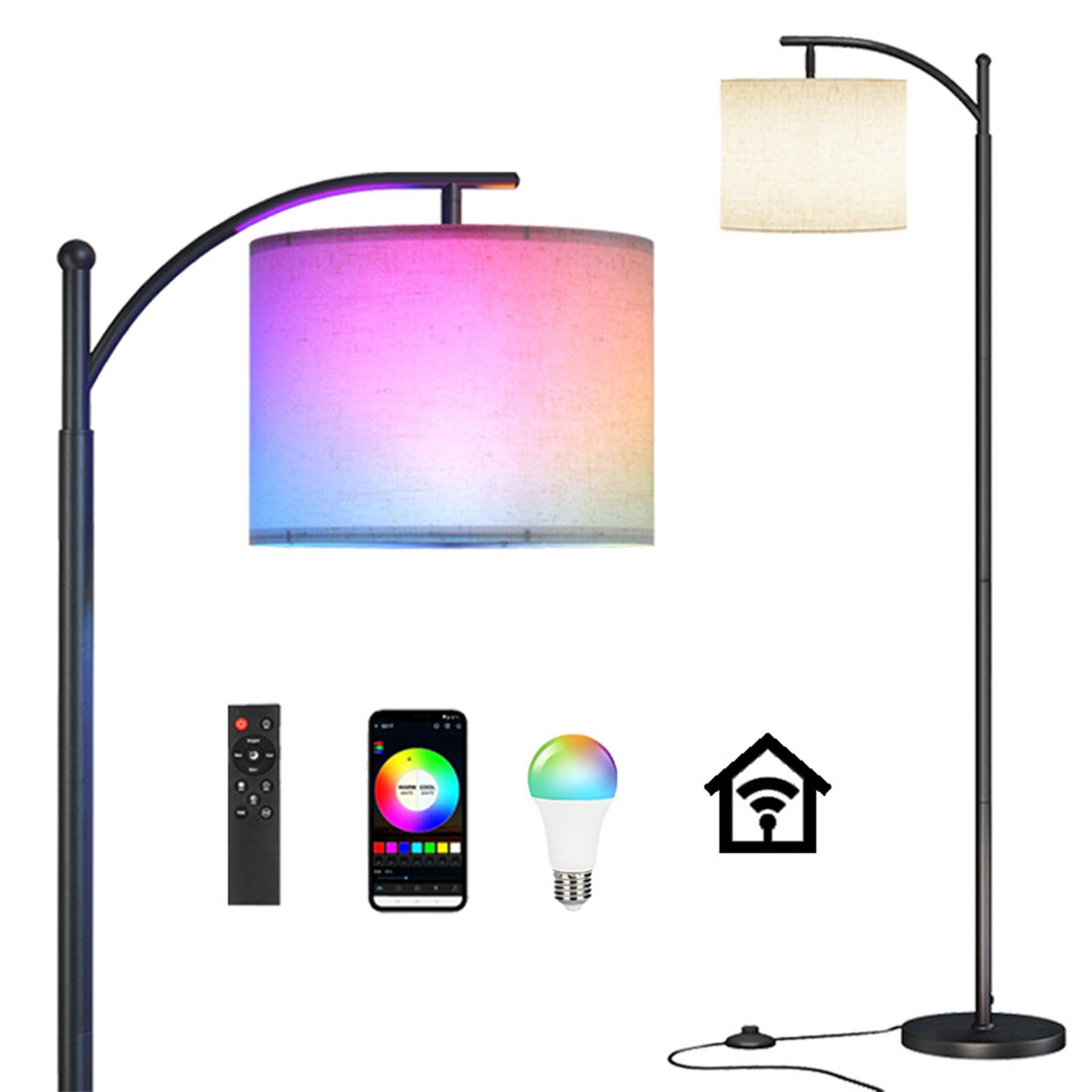 

Светодиодный напольный светильник для гостиной, спальни, с Bluetooth, атмосферный, прикроватный, стоячий, настольный светильник EU plug чёрный