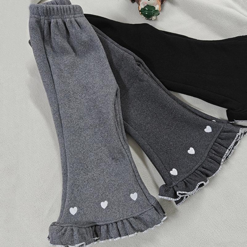 Kids Girls Flare Leggings for Children Casual Elastic Pants Solid Color Slim Fit Leggings Baby Girls Spring Summer Vintage Pants