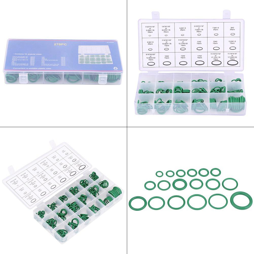 270pcs Assorted Car Conditioning O Gasket Rubber Washer Purple