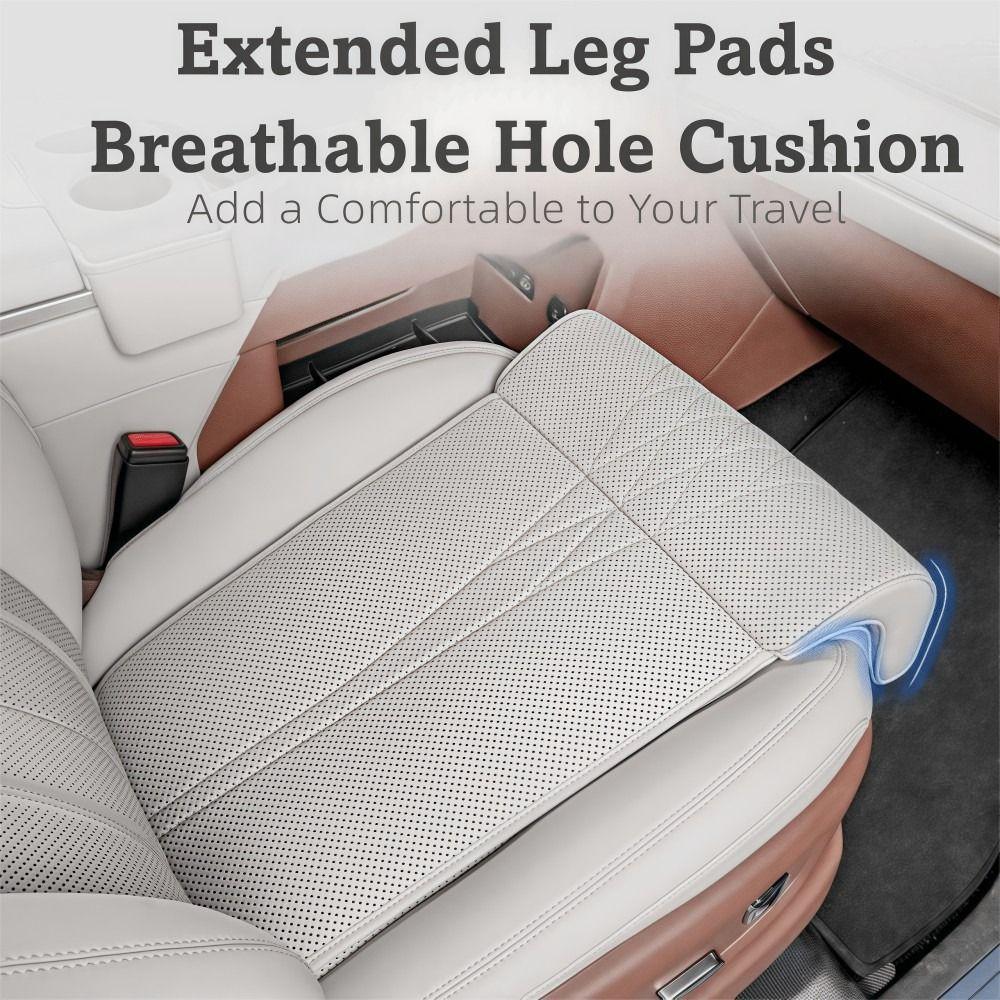 Leather Seat Extender Leg Cushion Memory Foam Seat Cushion New Car Seat Leg Support Pad  Long Drive
