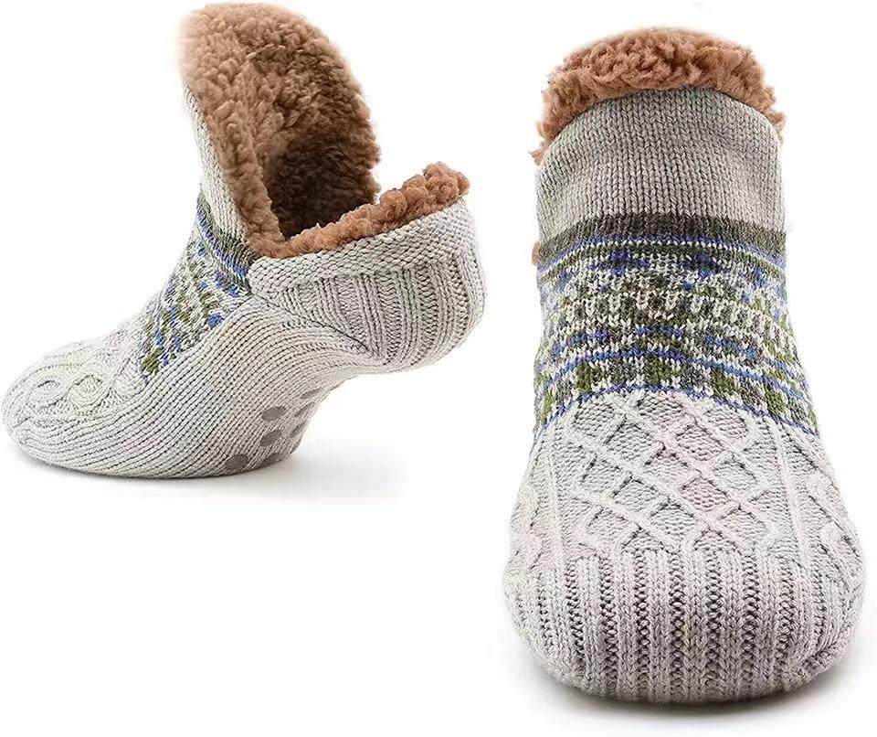 Warm Thick Thermal Non-Slip Socks - Men Women Winter Socks, Indoor Slipper Socks Christmas Gift M