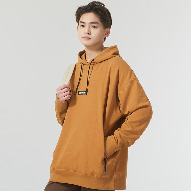 Timberland Einfarbiges lockeres Freizeit-Pullover-Strick-Sweatshirt für Herren Sport draußen Weizen A5VRD-P47