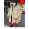 Hooded down cotton jacket men's winter new Hong Kong style cotton jacket loose plus size casual padded jacket trendy cotton jacket