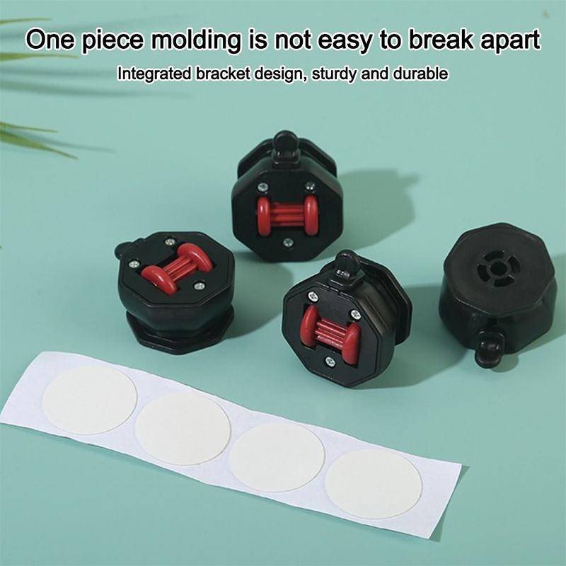 4Pcs With Brake Furniture Casters Wheels Mute Wear-Resistant Universal Wheel Stablize Self Adhesive Pulley Base