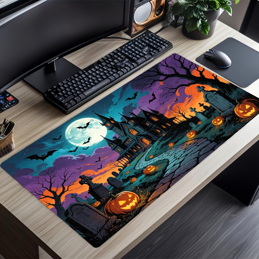 Scary Halloween Mousepad Speed Office Desk Accessories Gaming Mats Carpet Mouse Mat Desk Pad Set Up Computer Desk Decorating Rug