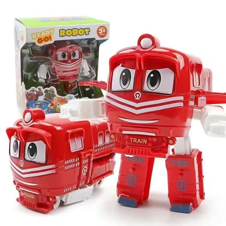 Children Cartoon Trains Deformation Robots Model Toys Plastics Train Action Figure Robot Car Anime Game Kids Gifts
