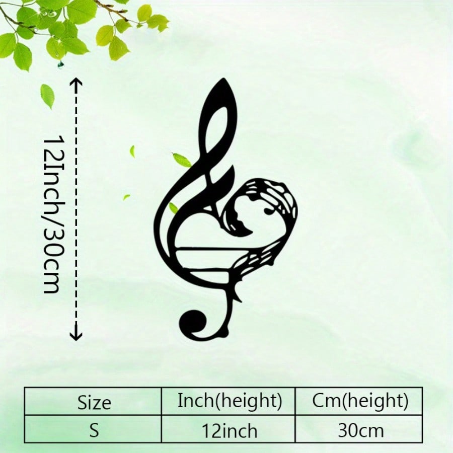 

Treble Clef Black White Metal Wall Art Vintage Iron Decor Music Room Gift різнокольоровий