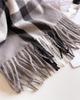 2024 Trendy Unisex Plaid Cashmere-Feel Tassel Shawl Snood Scarf for Autumn/Winter