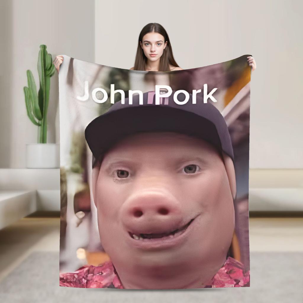 John Pork Is Calling Blankets Quality Warm Soft Throw Blanket Winter Travel Office Home Decor Street Trend Bedspread