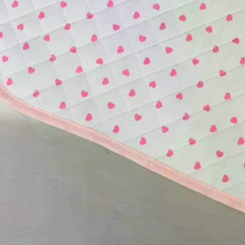 Nová růžová Láska Prošívaná Japonský styl Starožitná podložka pod talíř Stolní ubrus Ins styl Studentský stůl Materiál Tvar srdce Podložka pod stůl Roztomilý