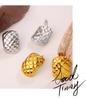 Trendy Plaid Metal Stud Earrings for Women - Elegant and Versatile European & American Style