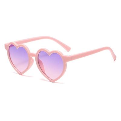 Heart-Shaped Kids' Sunglasses - Cute, Trendy, and Protective with Japanese & Korean Style
