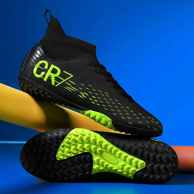 Hohe Fußballschuhe Herren Sommer Trainings- und Wettkampfschuhe Gummisohle Sportschuhe und Tasche Zubehör