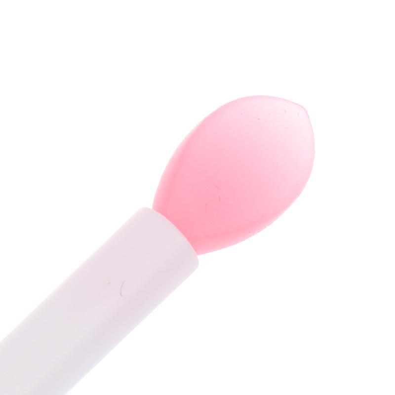 5Pcs Mini Silicone Sequins Apply Soft Head Eye Shadow Color Glaze Lip Film Portable Mini Lipstick Brush