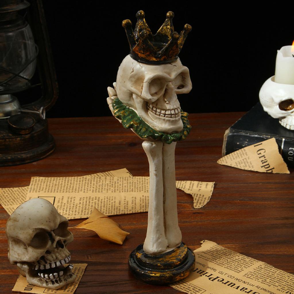 Halloween Candle Holder Resin Gothic Decor for Party Table Shelf Mantel