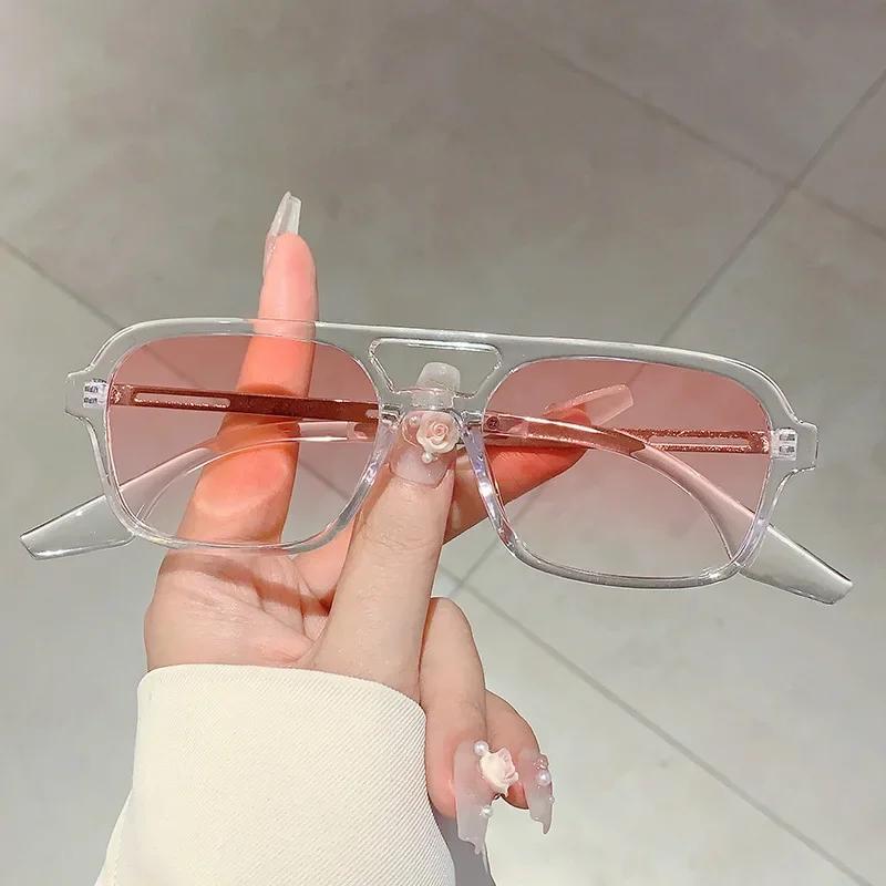 Óculos de Sol Estilosos de Piloto com Lente Dupla Último Estilo Clássico Óculos de Caixa Instagram Internet Personalizados Óculos de Sol para Proteção Ocular