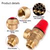 1/2 Inch Sturdy Brass Safety Valves DN15 Relief Valves for Water Oil Gas Pressure Release with EPDM Diaphragm Use