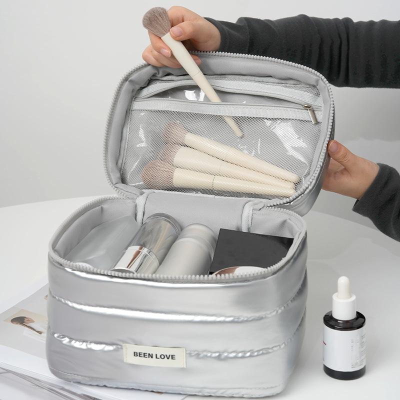 Large Capacity Travel Makeup Bag Portable Multifunctional Cosmetic Bag Waterproof Toiletry Storage Organizer Bag