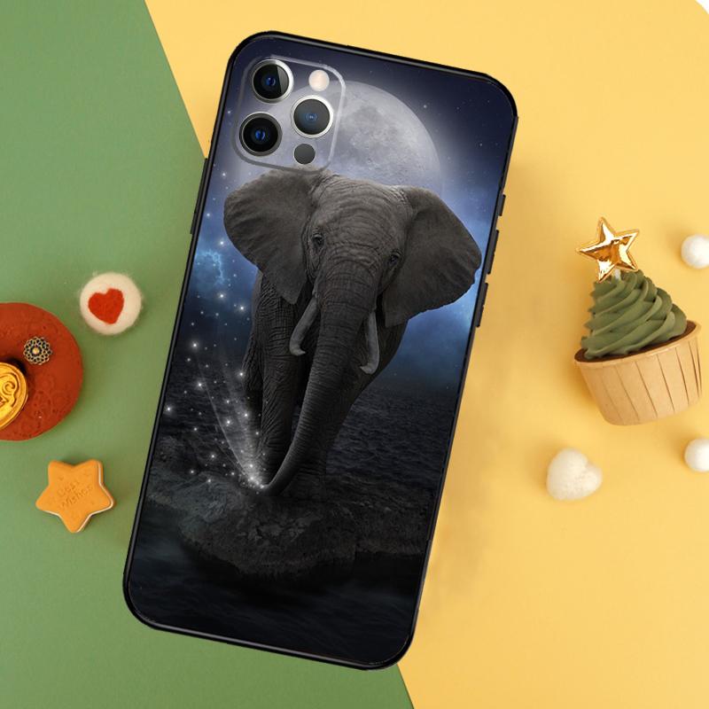Elephants Colored Case For iPhone 13 12 Mini 11 14 16 15 Pro Max 7 8 Plus X XR XS Max Back Cover