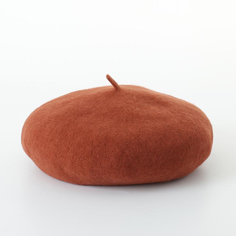 Large Head Circumference Simple Large Size Three-Dimensional Wool Beret Women'S Warm Literary Woolen Painter Hat
