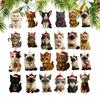 Cute Kitten Advent Calendar 2D Acrylic Christmas Decoration Christmas Countdown Calendar Cat Lovers Gift 24 Days