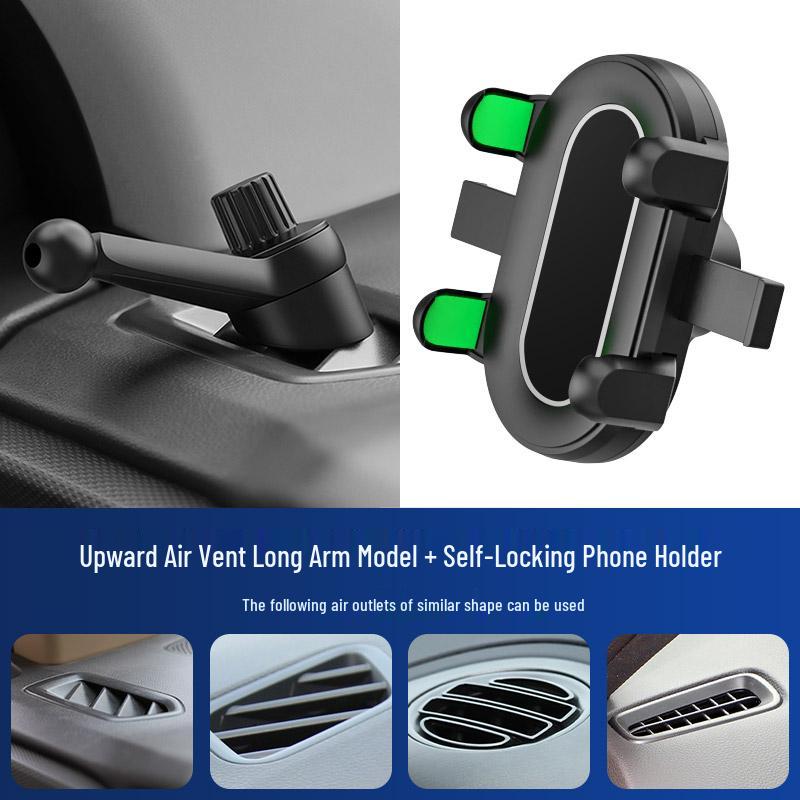 Car Phone Holder Base: Non-Obstructive Side Vent Mount for In-Car Navigation