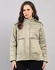 Women's Regular Fit Solid Hooded Full Sleeve Jacket