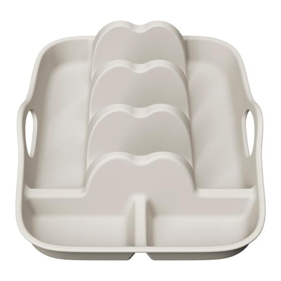 Silicone Taco Tray Burrito Serving Dish with Handles Dividers Heat Resistant Non-Slip Base Dishwasher Safe Tortilla Rack