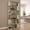 Bookshelf Room Divider Sonoma Oak 80 x 24 x 192 cm Engineered Wood