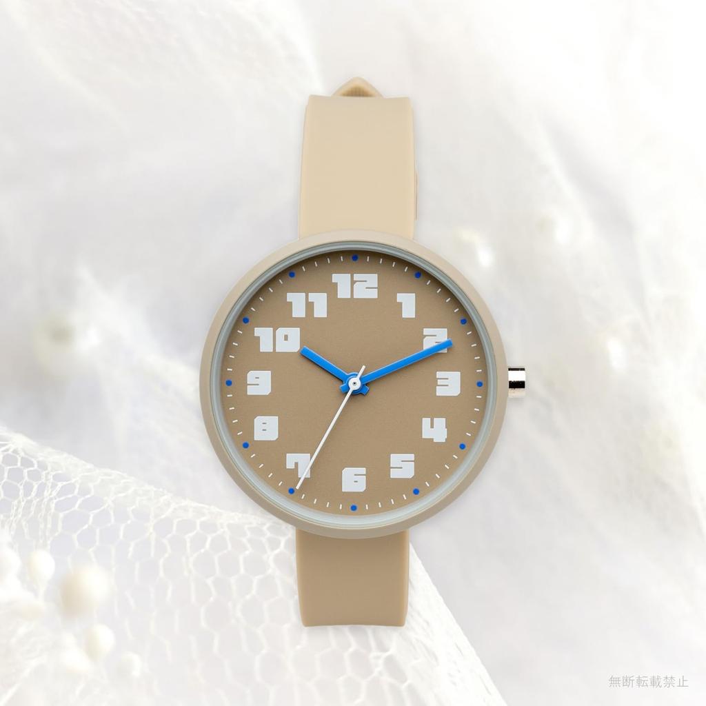 FIELD WORK Corlo Analog Silicone Belt Casual Style Simple Cute Casual Daily Use Beige YM133-2 BE