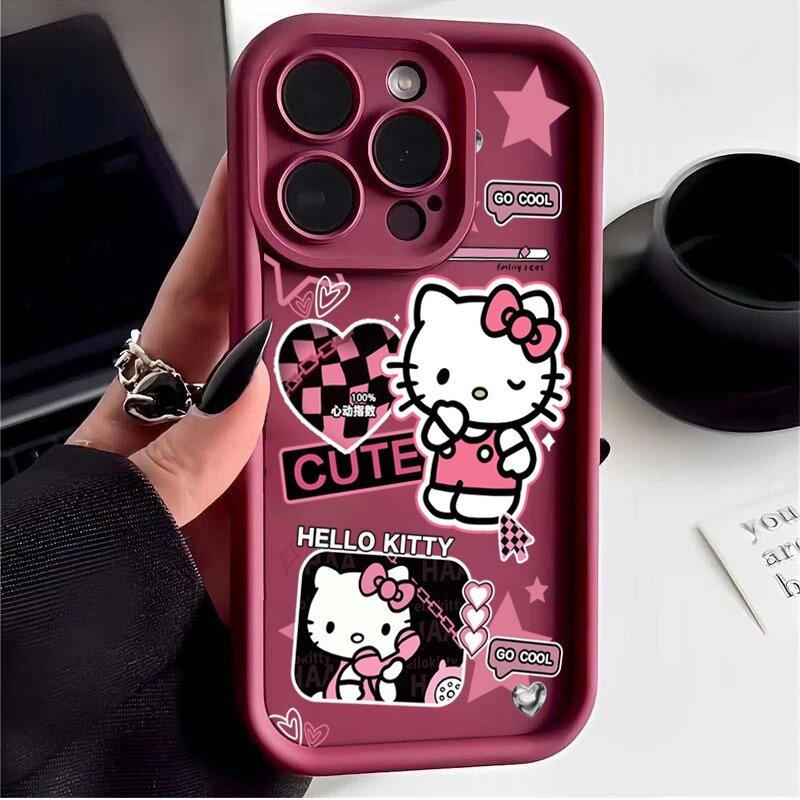 Cute Hello Kitty Gramophone Phone Case For Google Pixel 7 8 9 Pro 7A 8A 5G 9 Pro XL Soft Silicone Y2K Shockproof Pink Cover