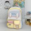 Small fresh schoolbag college backpack multi-compartment anti-theft design female junior high school student schoolbag