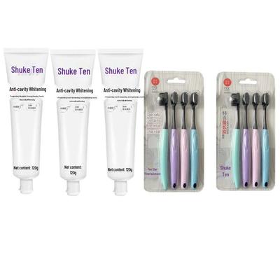 Shuke Anti-Cavity Whitening Toothpaste and Carbon Silk Toothbrush Set