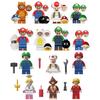 (Style G 14pcs) 14Super Mario Luigi Peach Princess Mushroom Mini Figures Building Blocks Characters Kids Best Gift