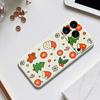 For iPhone 17 Pro Max Case Lovely Christmas Pattern Printing Straight Edge TPU Phone Back Cover